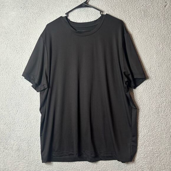Athletic Works Tee Mens XL Black Short‎ Sleeve Crew Neck Pullover Tee Shirt - Picture 1 of 7